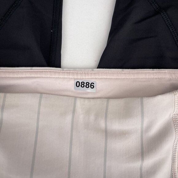 Lululemon Wunder Under Crop Luon Stripe Zip Waist Side Pockets Leggings Women 4 - Picture 6 of 12